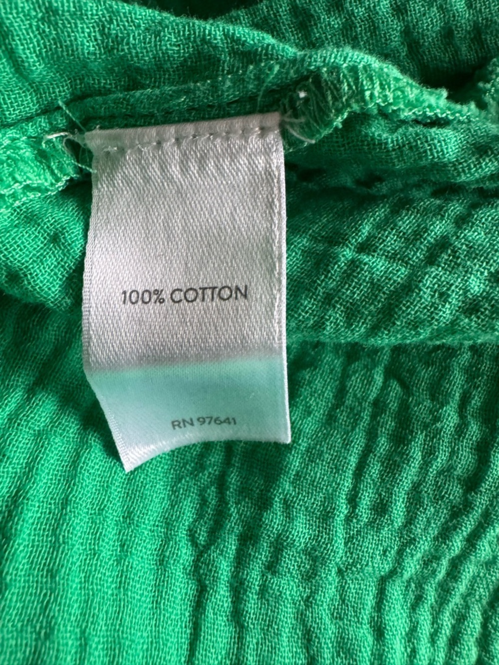 J. Jill Vibrant Green Button-Front Gauze Shirt - Picture 4 of 9